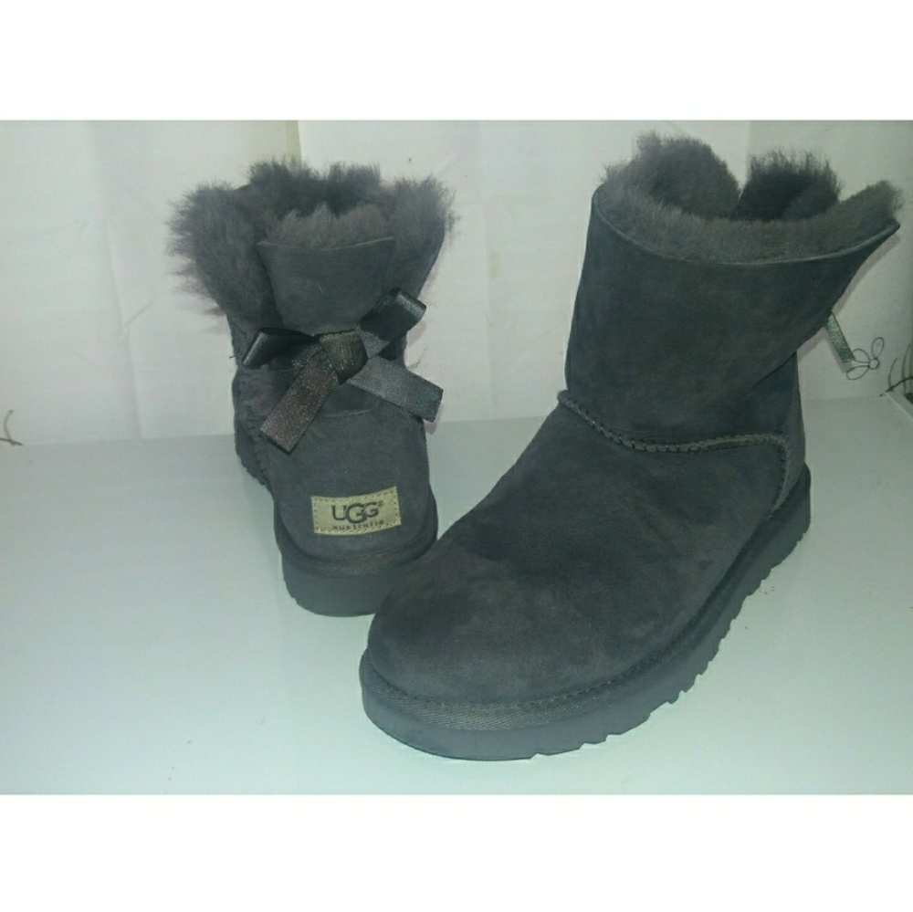 Gray Uggs with Bows